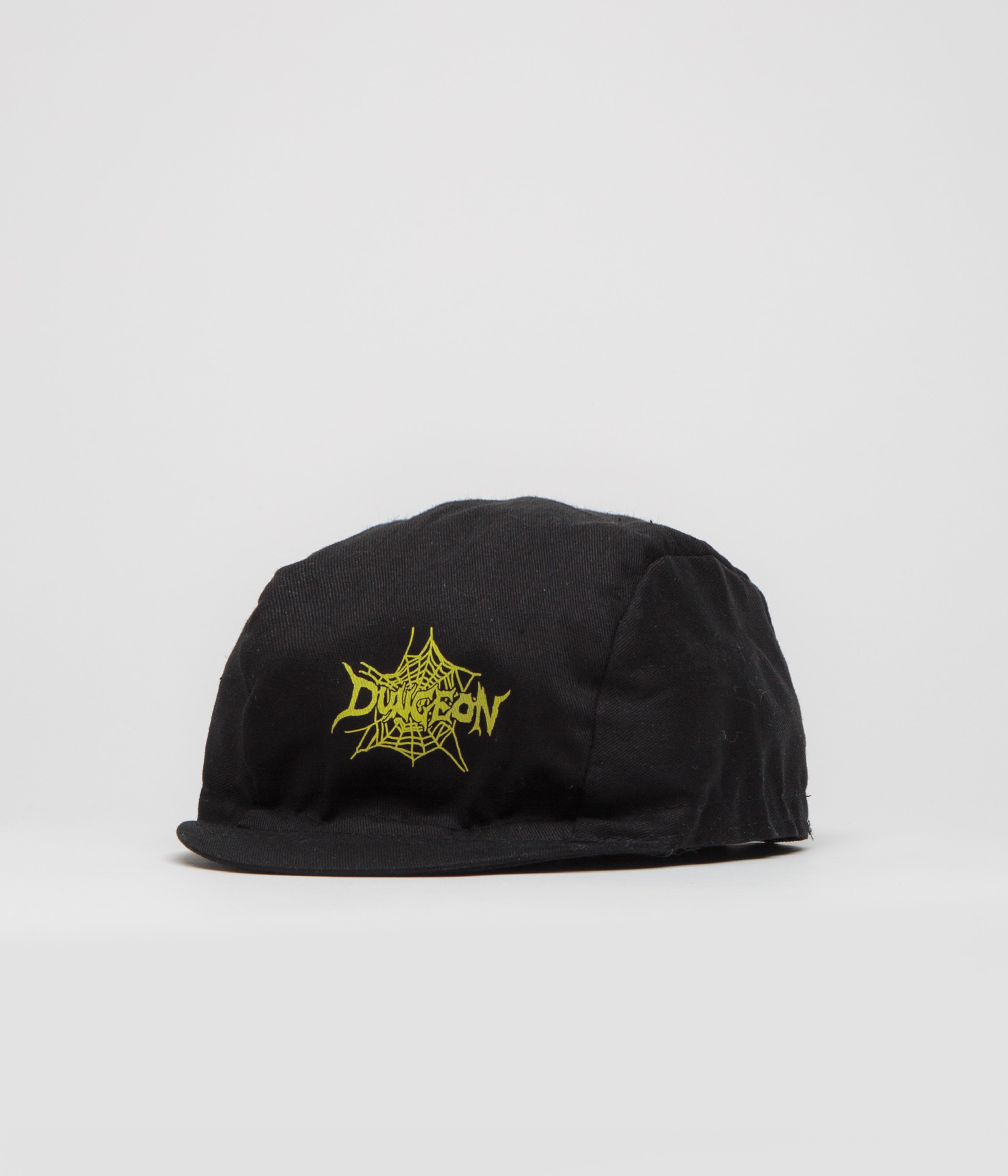 Dungeon Web Logo Cycling Cap in Black and Green