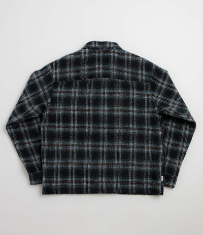 Element Fuzzy Check Zip Overshirt - Dark Slate Brushed Plaid
