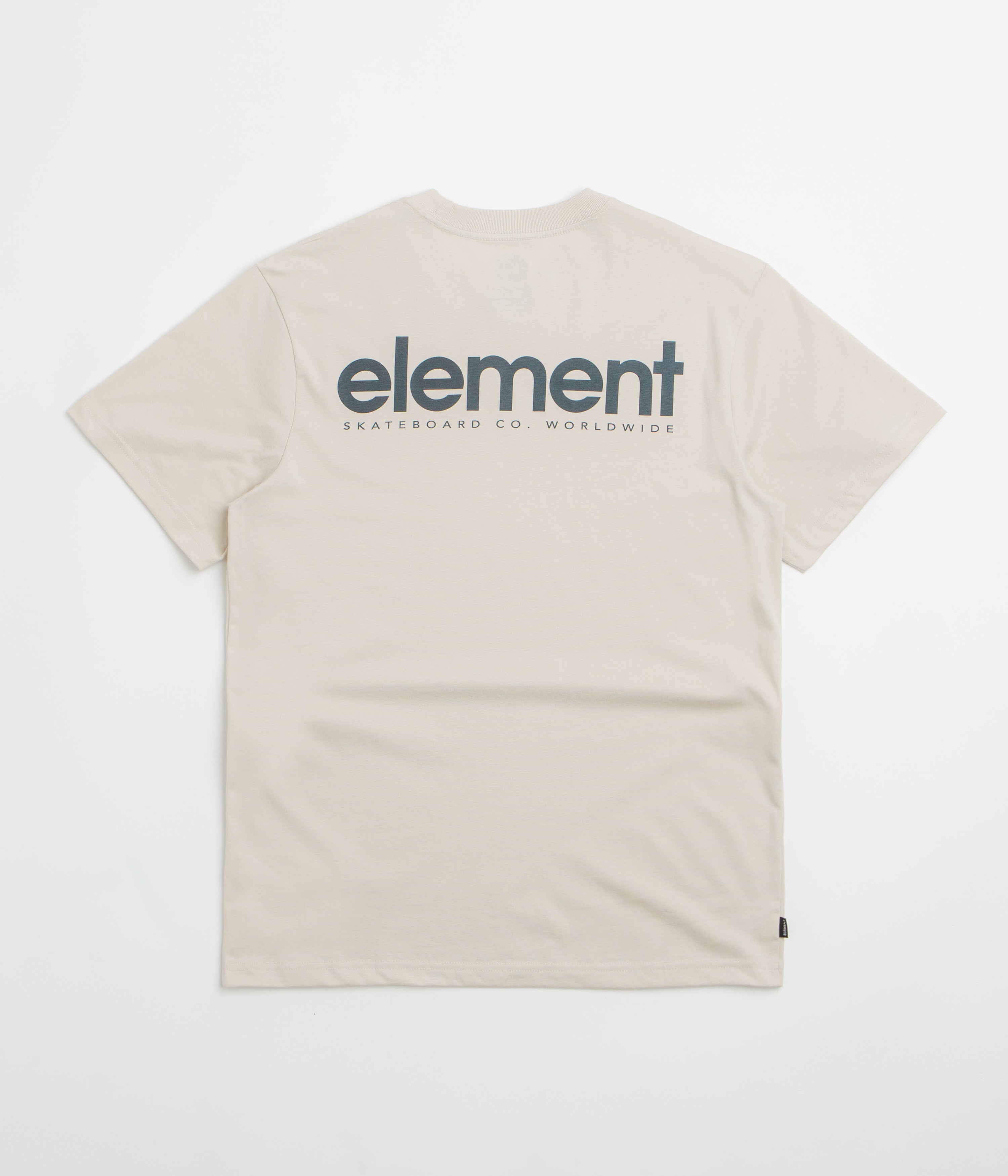Element Lowcase Back Print T-Shirt in Oat Milk