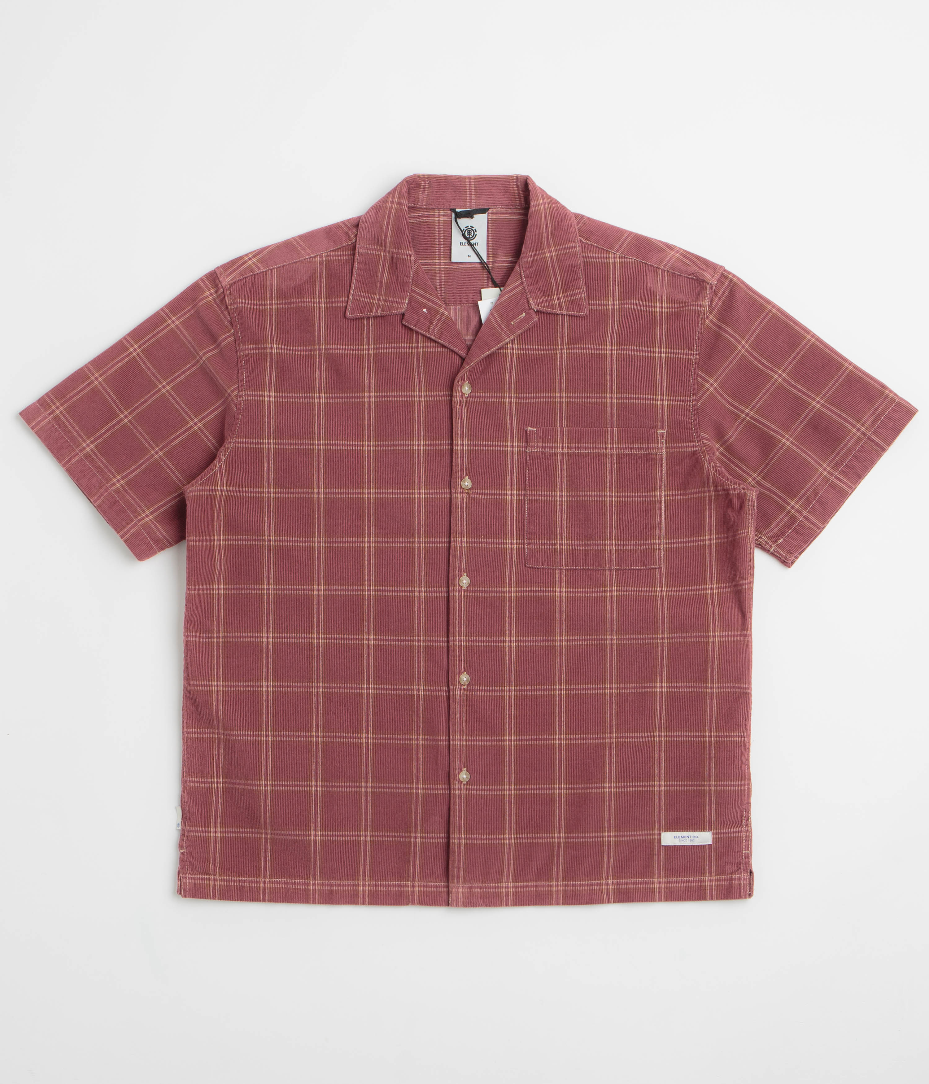 Element Relax Corduroy Short Sleeve Shirt in Nocturne and Oat