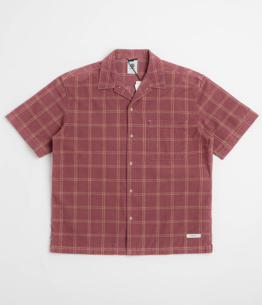 Element Relax Corduroy Short Sleeve Shirt in Nocturne and Oat