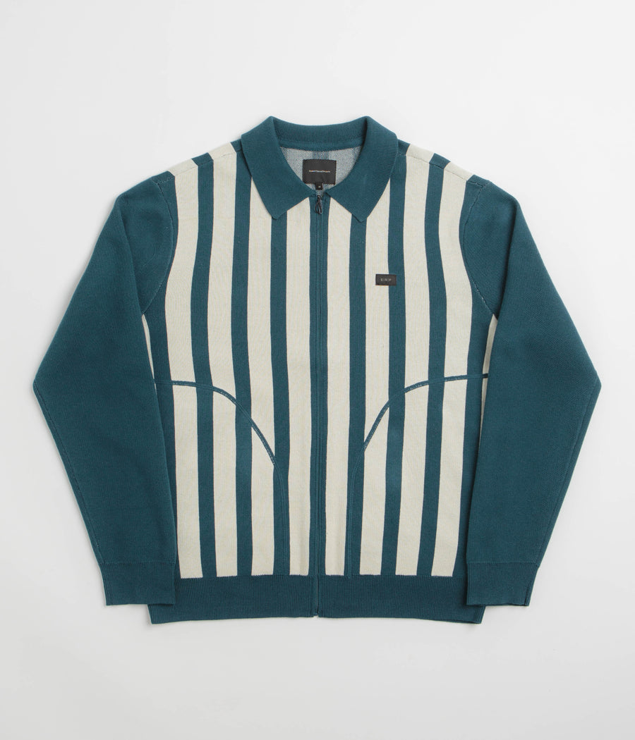 Element Special Projects Paver Zip Polo Sweatshirt - Blue Stripes
