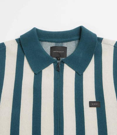 Element Special Projects Paver Zip Polo Sweatshirt - Blue Stripes