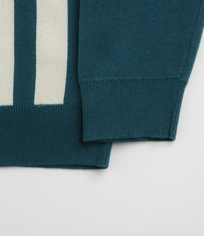 Element Special Projects Paver Zip Polo Sweatshirt - Blue Stripes