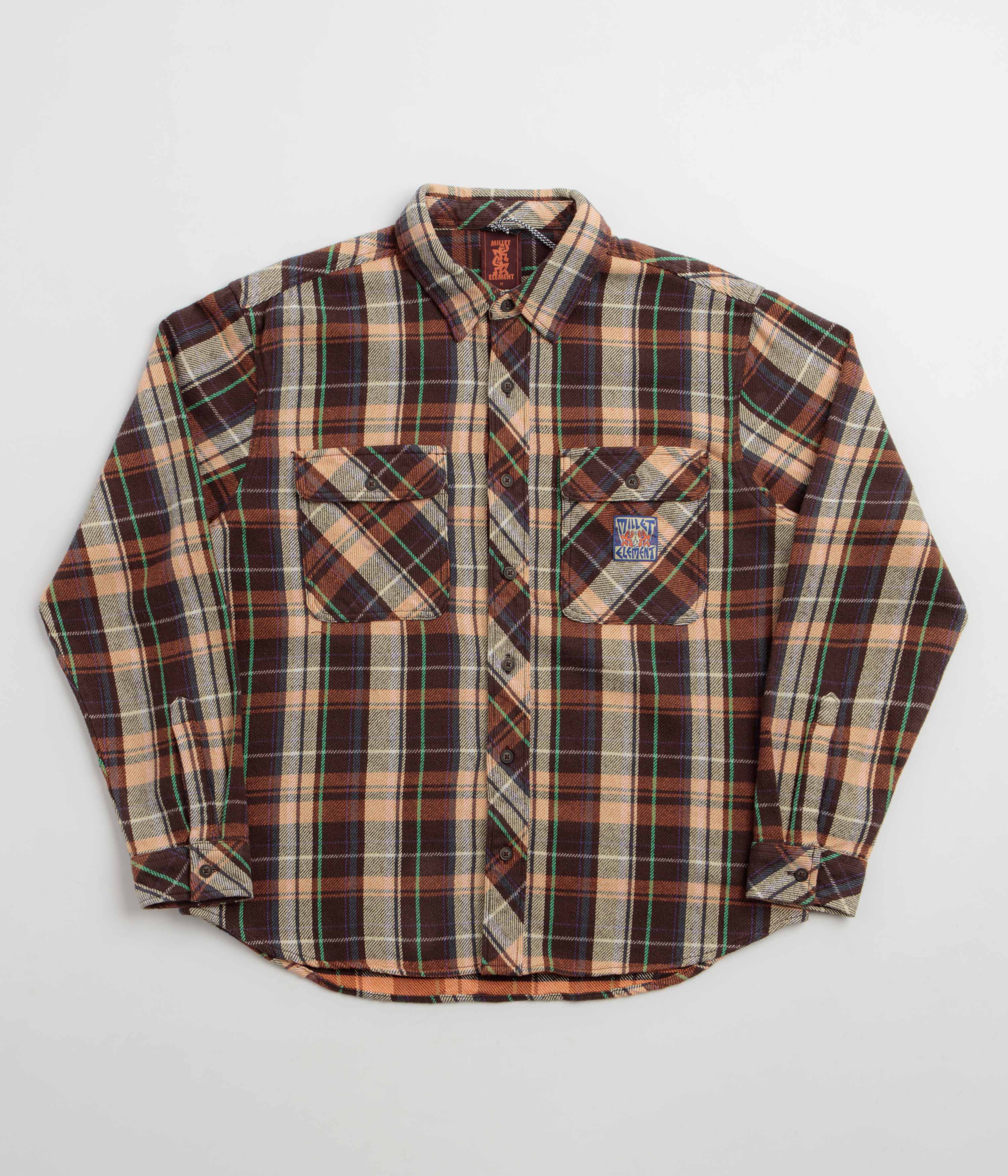 Element x Millet Flannel Shirt - Flame Hueco Plaid