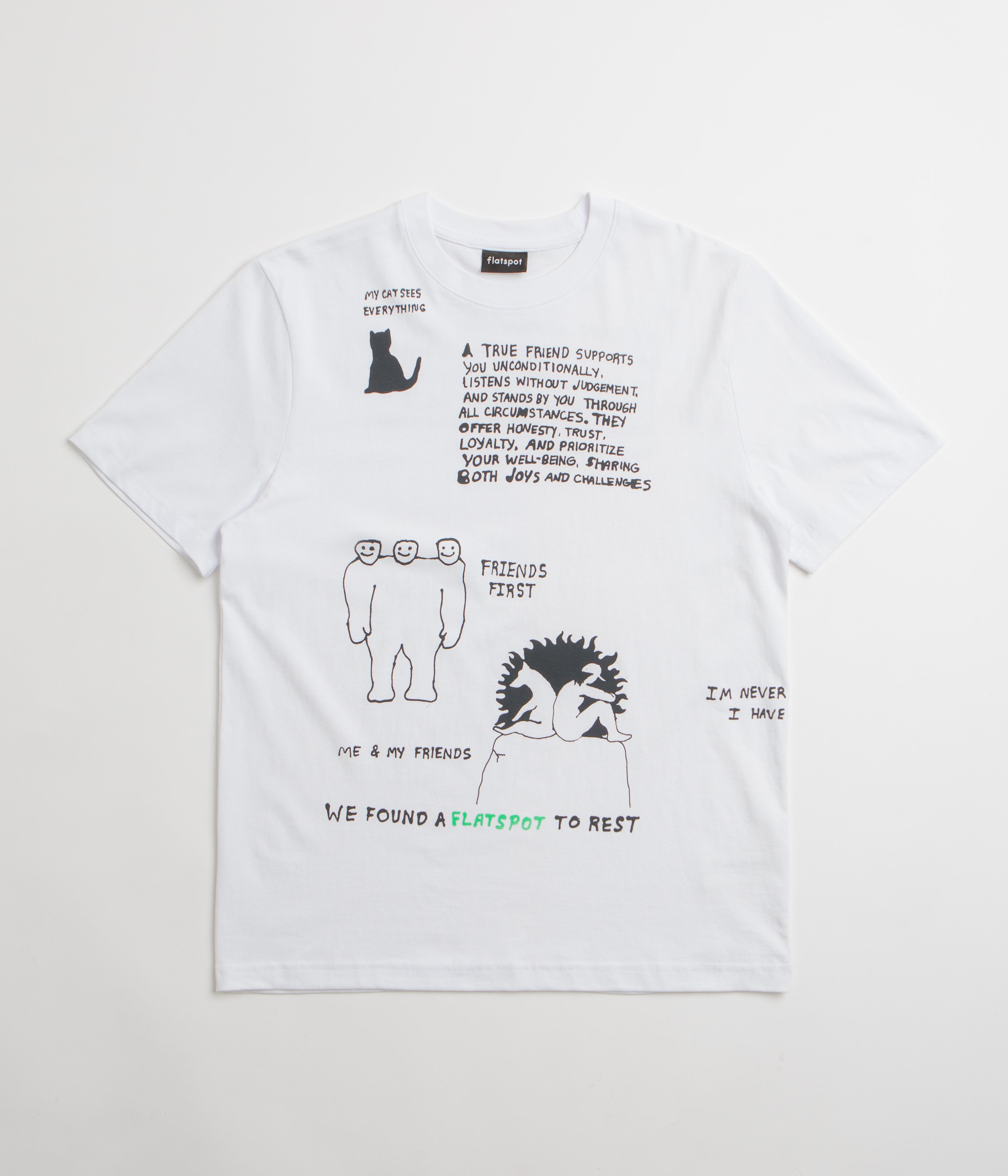 flatspot FS Is My Happy Place T-Shirt in White