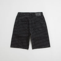 Fucking Awesome Baggy Pleated Denim Laser Shorts - Black thumbnail