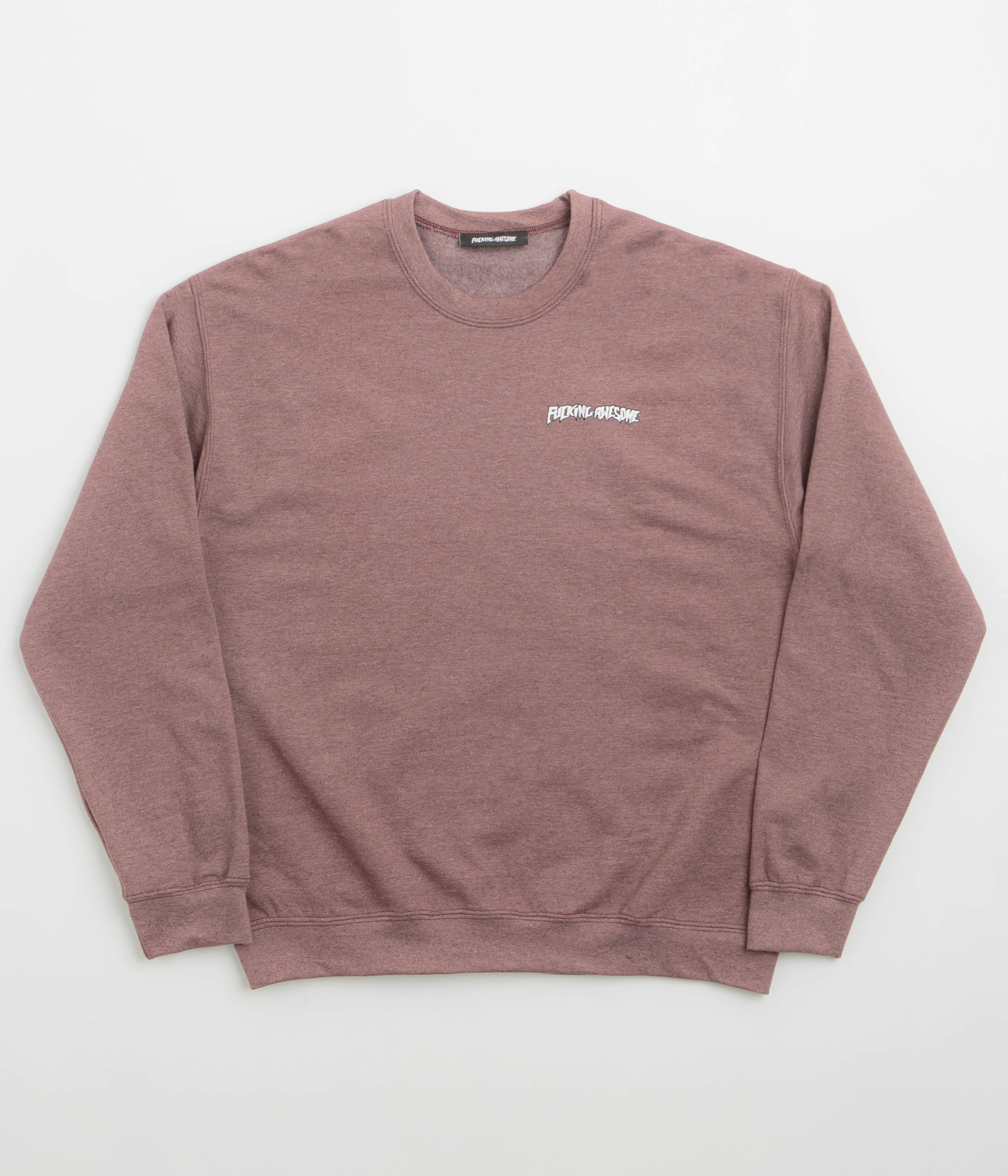 Fucking Awesome Believe Crewneck Sweatshirt in Maroon
