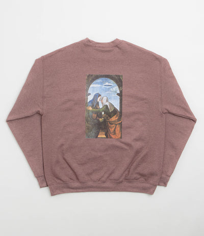 Fucking Awesome Believe Crewneck Sweatshirt in Maroon