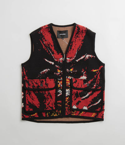 Fucking Awesome Better Half Knitted Utility Vest in AOP