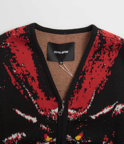Fucking Awesome Better Half Knitted Utility Vest in AOP