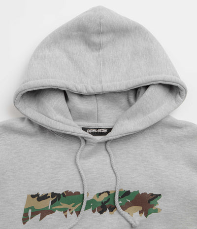 Fucking Awesome Camo Logo Hoodie - Ash Heather