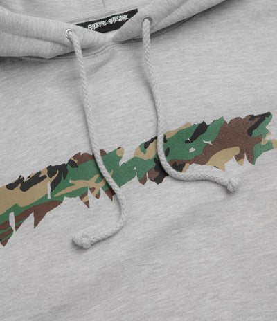Fucking Awesome Camo Logo Hoodie - Ash Heather