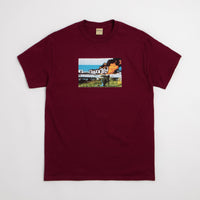 Fucking Awesome Car Burn T-Shirt - Maroon thumbnail