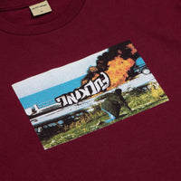 Fucking Awesome Car Burn T-Shirt - Maroon thumbnail