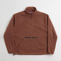 Fucking Awesome Cut Off 1/4 Zip Polar Fleece - Brown thumbnail