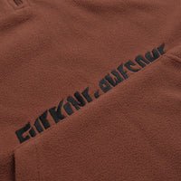 Fucking Awesome Cut Off 1/4 Zip Polar Fleece - Brown thumbnail