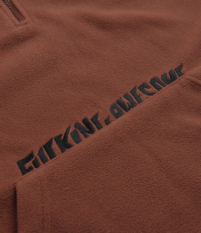 Fucking Awesome Cut Off 1/4 Zip Polar Fleece - Brown