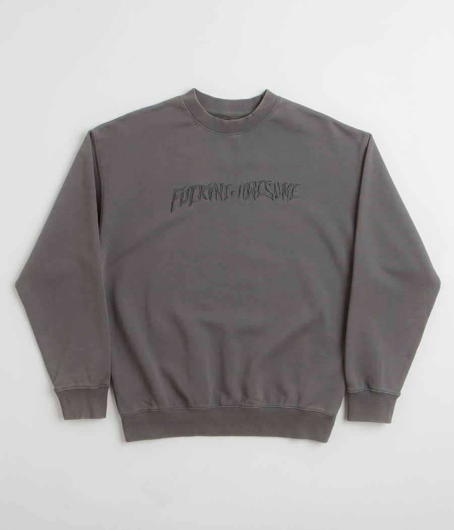 Fucking Awesome Distressed Stamp Crewneck Sweatshirt in Black