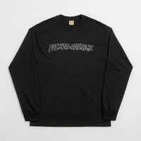 Fucking Awesome Fineline Glow In The Dark Stamp Logo Long Sleeve T-Shirt - Black thumbnail