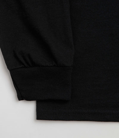Fucking Awesome Fineline Glow In The Dark Stamp Logo Long Sleeve T-Shirt - Black