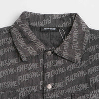 Fucking Awesome Herringbone Work Jacket in Black and Light Grey thumbnail