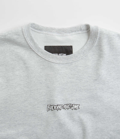 Fucking Awesome Little Stamp Crewneck Sweatshirt - Heather Grey