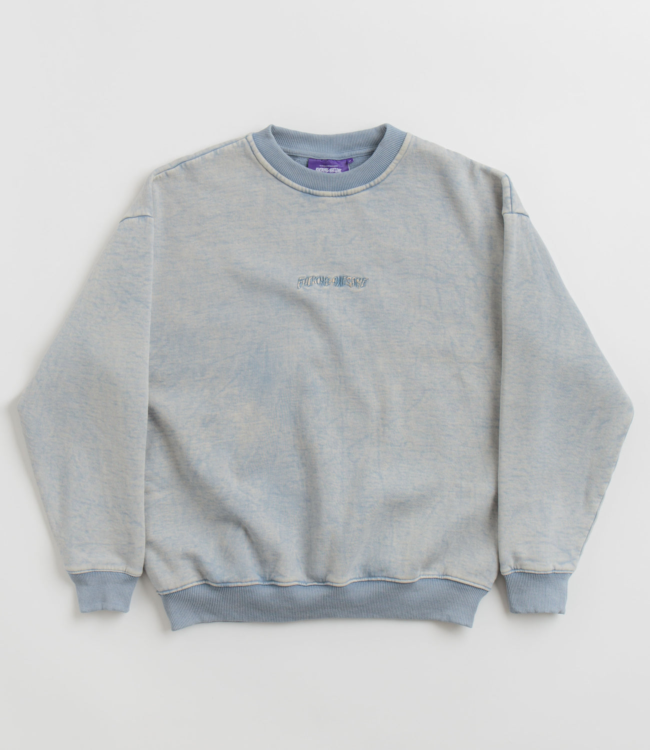 Fucking Awesome Little Stamp Snow Wash Crewneck Sweatshirt