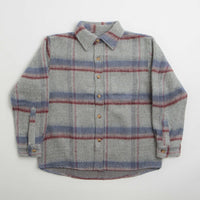 Fucking Awesome Oversized Flannel Shirt - Grey / Blue thumbnail