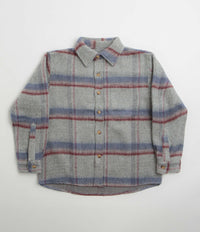 Fucking Awesome Oversized Flannel Shirt - Grey / Blue