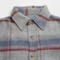 Fucking Awesome Oversized Flannel Shirt - Grey / Blue thumbnail