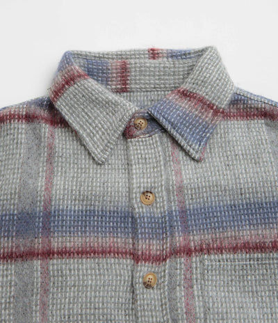 Fucking Awesome Oversized Flannel Shirt - Grey / Blue
