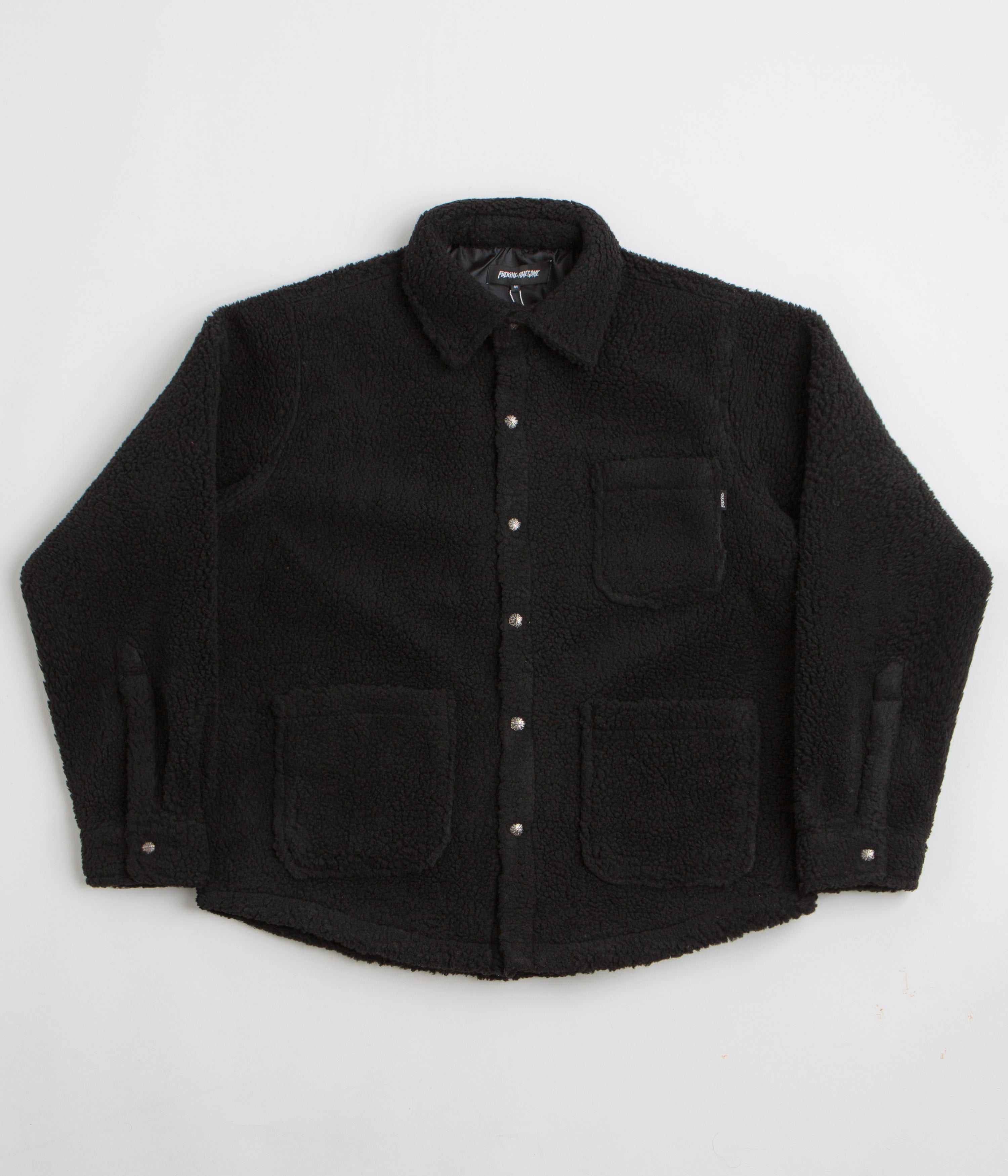 Fucking Awesome Pile Fleece Overshirt in Black