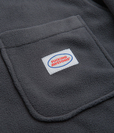 Fucking Awesome Polar Fleece Overshirt - Charcoal