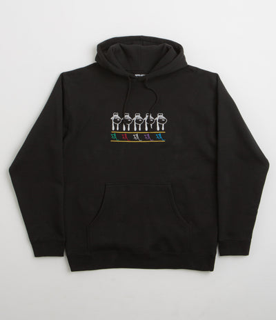 Fucking Awesome Spike Repeat Embroidered Hoodie - Black