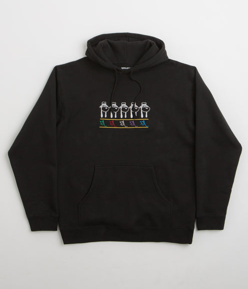Fucking Awesome Spike Repeat Embroidered Hoodie - Black