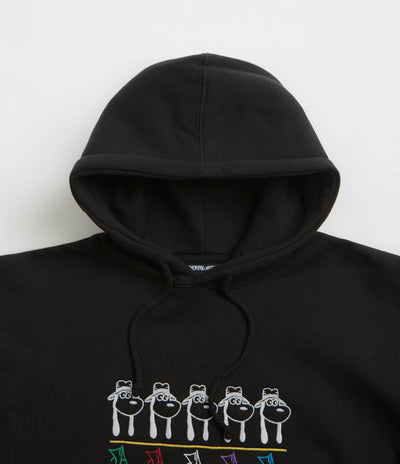 Fucking Awesome Spike Repeat Embroidered Hoodie - Black