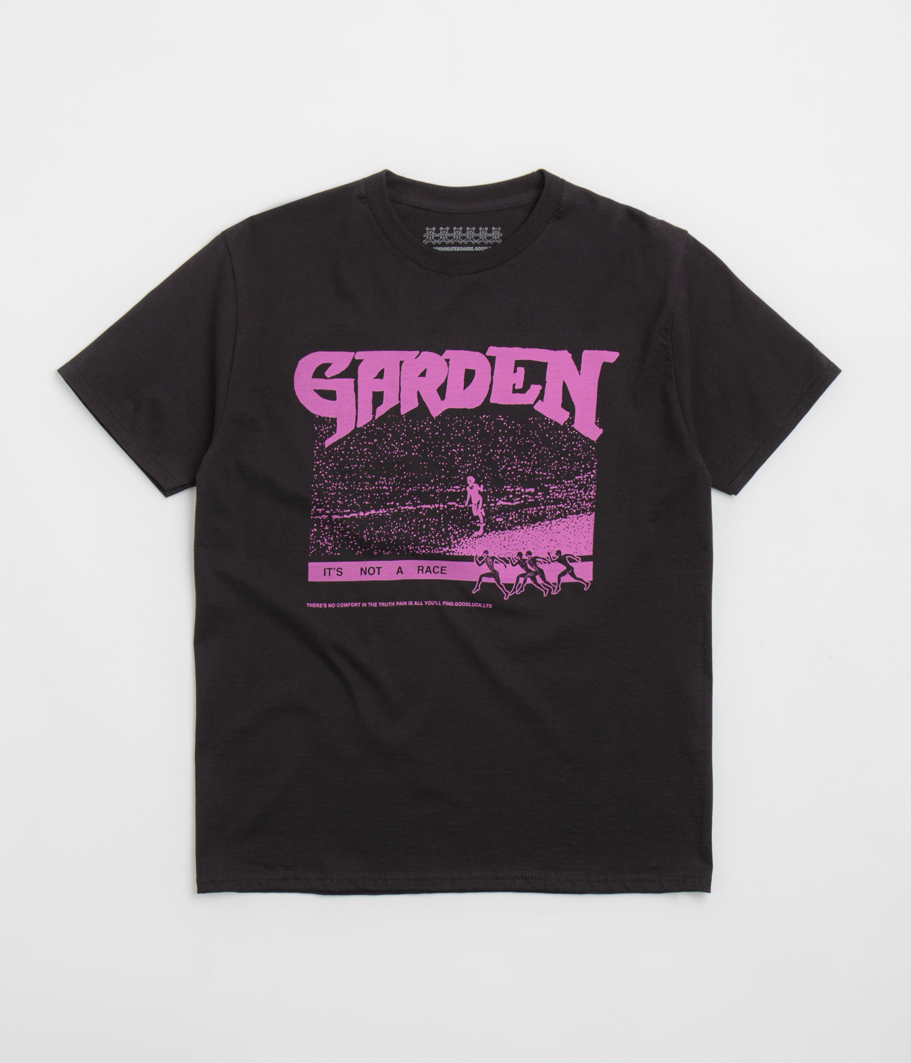 Garden Not A Race T-Shirt in Black and Pink