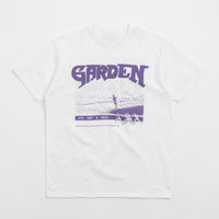 Garden Not A Race T-Shirt in White and Purple thumbnail