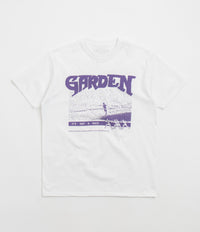 Garden Not A Race T-Shirt in White and Purple