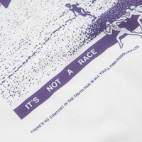 Garden Not A Race T-Shirt in White and Purple thumbnail