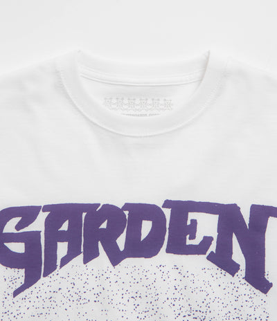 Garden Not A Race T-Shirt in White and Purple