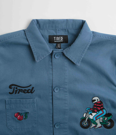 Tired Moto Field Jacket - Cadet Blue