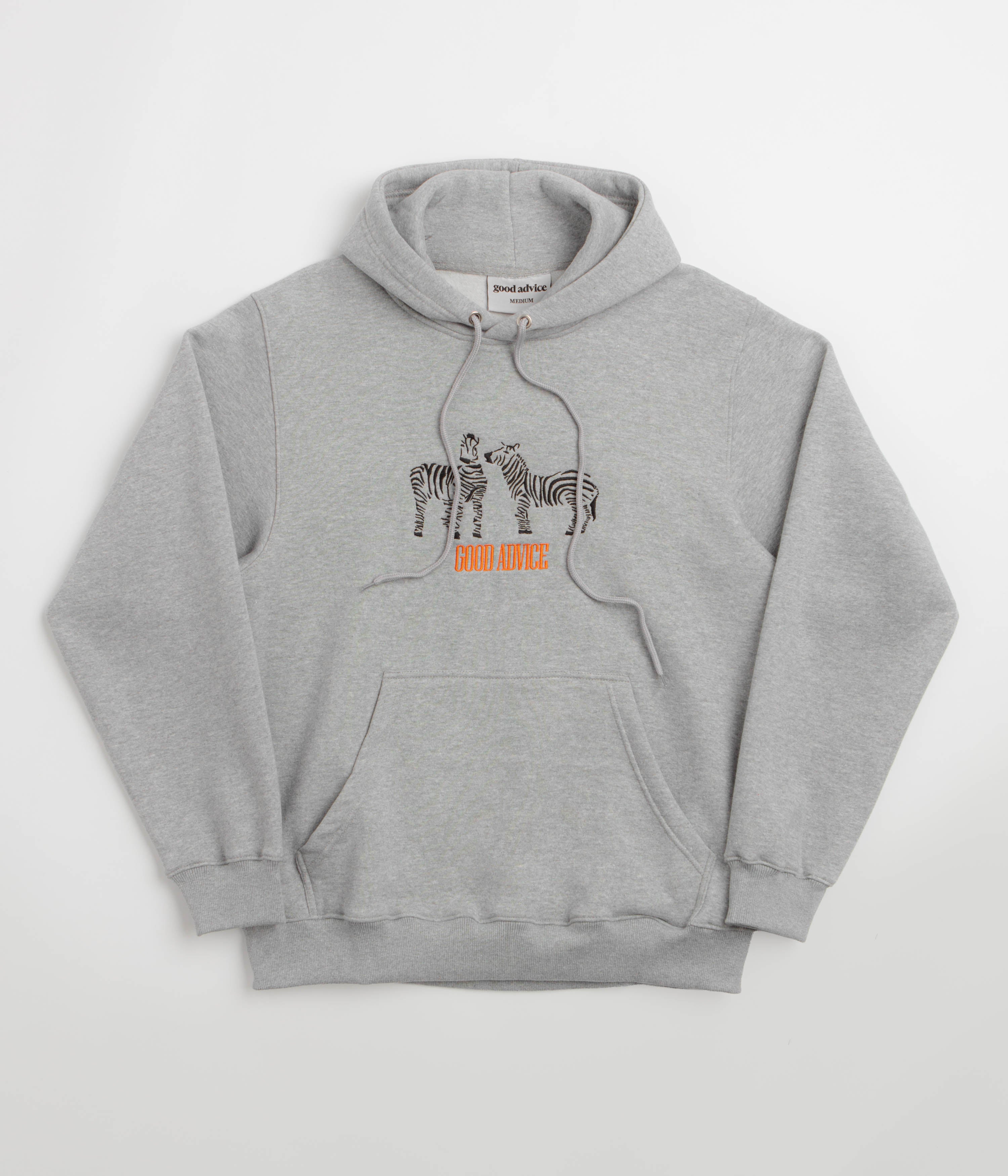 Good Advice Zebra Hoodie - Sports Grey