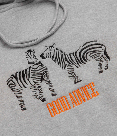 Good Advice Zebra Hoodie - Sports Grey