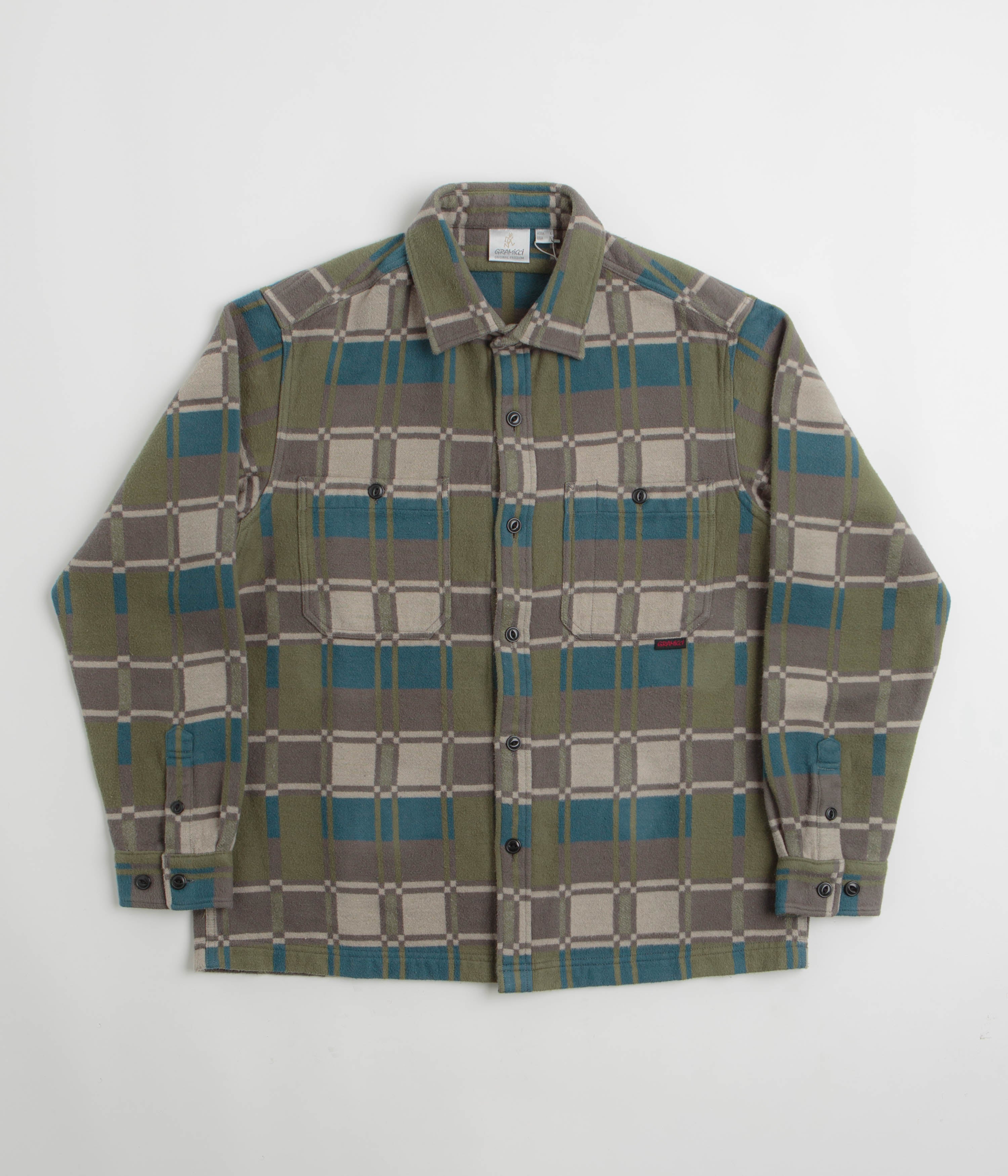 Gramicci Anthony Flannel Shirt in Silver Check