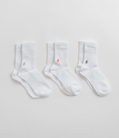 Gramicci Basic Crew Socks in White and Multi