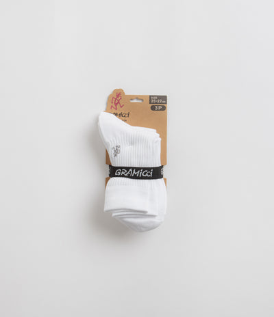 Gramicci Basic Crew Socks in White and Multi