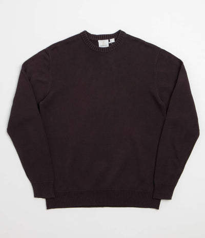 Gramicci Cotton Knit Crewneck Sweatshirt - Charcoal