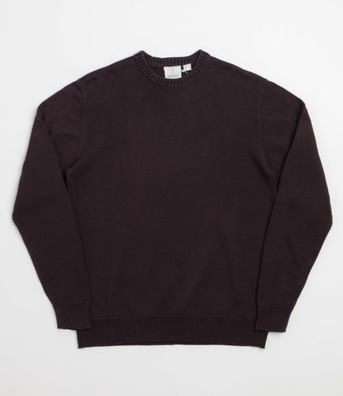 Gramicci Cotton Knit Crewneck Sweatshirt - Charcoal